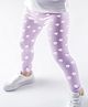 Nauti Nati Cotton Lycra Oyster Printed Leggings - Lavender