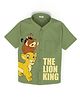 Nautinati Cotton Mickey & Friends Featuring Half Sleeves Lion King Graphic Printed Shirts - Green