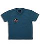 Sportking Cotton Half Sleeves Lets Play The Game Text Printed Tee - Medium Blue