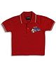 Sportking Cotton Blend Half Sleeves Car Printed Polo Tee - Red