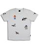 Sportking Cotton Blend Half Sleeves Typography Printed Tee - White