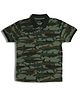 Sportking Cotton Half Sleeves Sharks Printed Polo Tee - Green