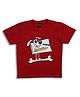 Sportking Cotton Half Sleeves Dog Printed Tee - Red