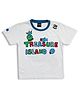 Sportking Cotton Half Sleeves Treasure Island Text Printed Tee - White