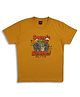 Sportking Cotton Half Sleeves Sounds Of Summer Text Printed Tee - Mustard