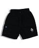 Sportking Cotton Blend Bear Embroidered Shorts - Black