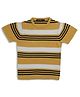 Sportking Cotton Half Sleeves Striped Tee - Yellow