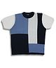 Sportking Cotton Half Sleeves Colour Blocked Tee - Navy Blue