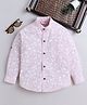 BAATCHEET Cotton Full Sleeves Floral Swirl Printed Shirt - Pink