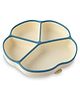 CUBKINS Plate for Babies, Infants & Toddlers with Suction Base | BPA Free, Food Grade, FDA Approved | 4 Compartments | Strong Suction | Washable & Reusable (Blue Olive)