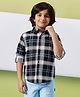 StyloBug Cotton Full Sleeves Checked Shirt - Black