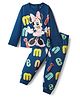 Babyhug Disney Single Jersey Knit Full Sleeves Night Suit with Minnie Mouse Graphics - Navy Blue