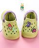 Cute Walk by Babyhug Clogs with Butterfly Applique & Back Strap - Lime Green