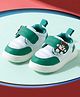 ONYC Bear Applique Detailed Colour Blocked Sneakers With Velcro Closure - Green