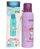 Youp Stainless steel purple  color Unicorn kids water bottle OCEAN  - 750 ml