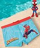 Yellow Bee Marvel Featuring Spiderman Printed Swim Shorts - Red & Blue