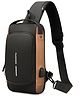 Awestuffs Crossbody Anti Theft Sling Bag Multipurpose Daypack with USB Charging point Lightweight Casual Shoulder Chest Bag Backpack For Hiking Travel Unisex