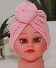 BABY Charm Cotton Solid Turban Head Wrap Doughnut Cap - Peach