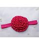 BABY Charm Floral Applique Detailed Headband - Dark Pink