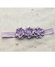 BABY Charm Floral Applique Detailed Stones Embellished Headband - Purple