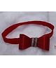 BABY Charm Satin Diamond Embellished Bow Designed Headband - Red