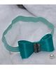 BABY Charm Bow Applique Detailed Diamonds Embellished Headband - Sky Blue