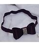 BABY Charm Stones Embellished Bow Applique Detailed Headband - Wine