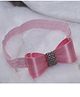 BABY Charm Stones Embellished Bow Applique Detailed Headband - Baby Pink