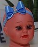 BABY Charm Sartin Diamond Embellished Bow Designed Headband - Blue
