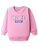 Honeyhap Premium 100% Cotton Knit With Bio Finish Full Sleeves Sweatshirt With Text Print - Pink A Boo