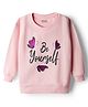 Honeyhap Premium  100% Cotton Knit Full Sleeves Pullover Sweatshirt With Bio Finish & Text Print - Mary's Rose