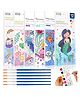 Watercolor Painting Book with Brush for Kid Set of 6 -Multicolor