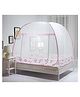 Classic Mosquito net Supreme Plus Foldable Machardani with 3 Side Zipper Opening Doors - Floral Pink