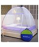 Classic Mosquito Net for King Size Double Bed 3 Zipper Opening Doors Premium Machardani  Purple