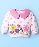 Babyhug Full Sleeves Peter Pan Collar Sweatshirt with Floral Print - Multicolor