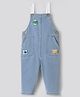 Bonfino Woven Sleeveless Dungaree with Patch Detail - Light Blue