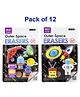 Asera Outer Space Erasers for Birthday Return Gifts for Kids (Pack of 12)