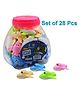 Asera 28 Pcs Aeroplane Shape Pencil Sharpener/Cartoon Sharpener for Boys and Girls Stationary for Kids/B'Day Return Gifts