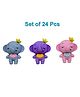 Asera 24 Pcs 3D Elephant Erasers Pencil Top For Kids   Birthday Return Gifts