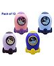 Asera 12 Pcs Space Theme Rocket Shape Gullak Money Bank with Number Code Lock | Secure Piggy Bank for Kids & Adults | Unique Coin Savings Box | Ideal Gift with Password Protection