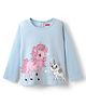 Babyhug 100% Cotton Knit Full Sleeves T-Shirt with Unicorn Print - Light Blue