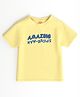 Nautinati Cotton Marvel Featuring Half Sleeves Spiderman Printed Tee - Light Yellow