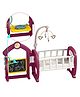 SANJARY 31pcs Newborn Cradle Set Role Play Baby Nurse Care Set for Kids Color Design May Vary