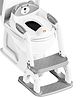 Junior Joe Potty Training Seat with Ladder  Bear-Themed Soft Seat, Adjustable Height, Non-Slip Steps for Toddlers  Grey & White