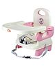 Junior Joe Adjustable Baby Booster Chair with Feeding Tray  Pink & Cream