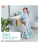 JUNIOR JOE 2-in-1 Potty Training Seat with Ladder  Toddler Step Stool & Adjustable Toilet Trainer (Blue & White)