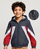 Pine Active Woven Full Sleeves Ultra Comfort Lightweight Windbreaker Athleisure Jacket With Hoodie - Navy Blue