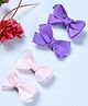 Funkrafts Set Of 2 Solid Bow Designed Hair Clips - Pink &  Mauve