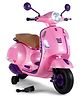 Vespa Kids Battery Operated Self Driven RideOn Scooter with Light & Music-Pink| Rechargeable Battery| Toy for 2 to 6 Yrs Boy & Girl| Balance Wheels| Comfortable Seat| Foot Accelerator| Activity Gift