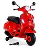 Vespa Kids Battery Operated Self Driven RideOn Scooter with Light & Music-Red| Rechargeable Battery| Toy for 2 to 6 Yrs Boy & Girl| Balance Wheels| Comfortable Seat| Foot Accelerator| Activity Gift